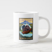 Beaver- en montageketensreis grote koffiekop (Rechts)