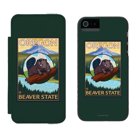 Beaver- en montageketensreis incipio iPhone portemonnee hoesje (Naast elkaar)