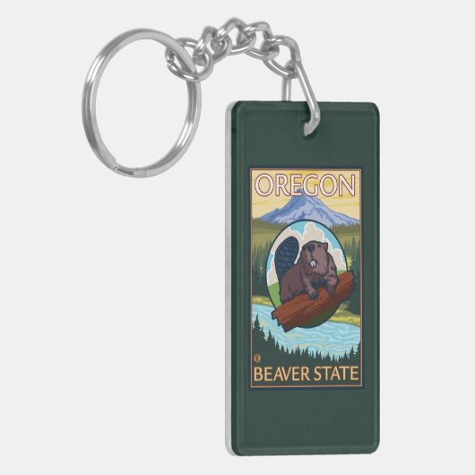 Beaver- en montageketensreis sleutelhanger (Voorkant Links)