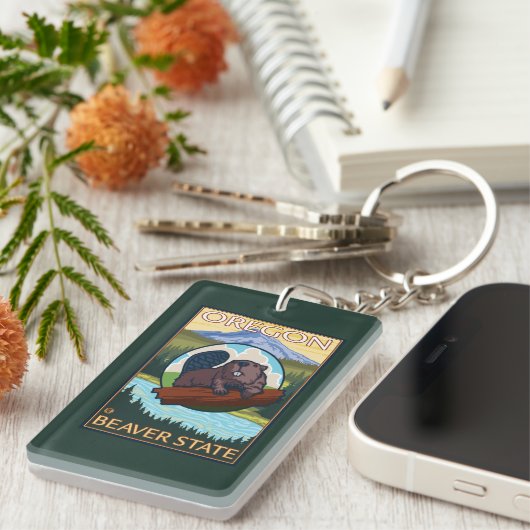 Beaver- en montageketensreis sleutelhanger (Voorkant Rechts)