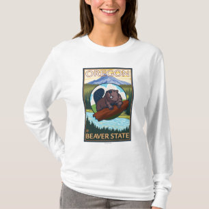 Beaver- en montageketensreis t-shirt
