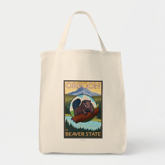 Beaver- en montageketensreis tote bag (Voorkant)