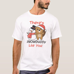 Beaver Er is Snowmaatje zoals Snowman Pun T-shirt