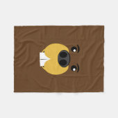 Beaver Face Fleece Deken (Voorkant (Horizontaal))