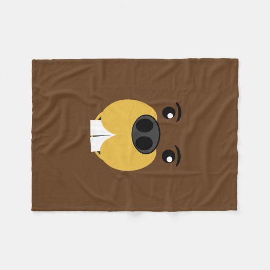 Beaver Face Fleece Deken (Voorkant (Horizontaal))