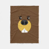 Beaver Face Fleece Deken (Voorkant)