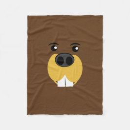 Beaver Face Fleece Deken