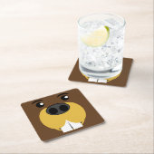 Beaver Face Kartonnen Onderzetters (Insitu)