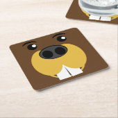 Beaver Face Kartonnen Onderzetters (Schuin)