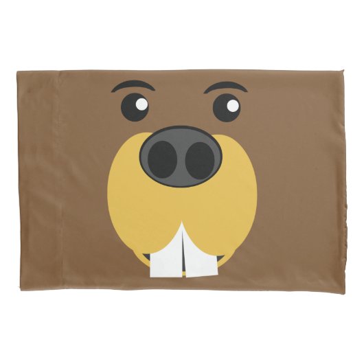 Beaver Face Kussensloop (Voorkant)