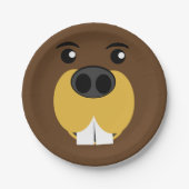 Beaver Face Papieren Bordje (Voorkant)