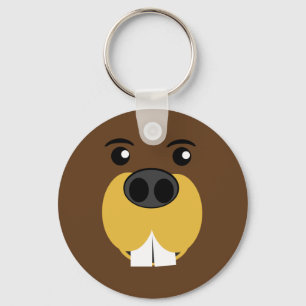 Beaver Face Sleutelhanger