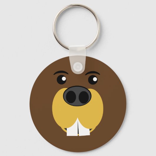 Beaver Face Sleutelhanger (Voorkant)