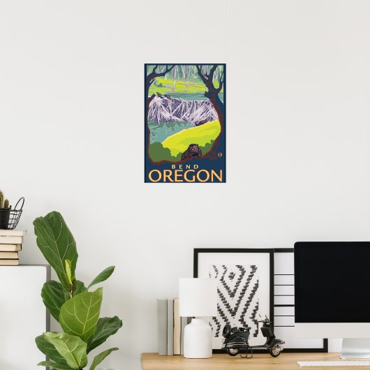Beaver Family - Bend, Oregon Poster (Thuiskantoor)