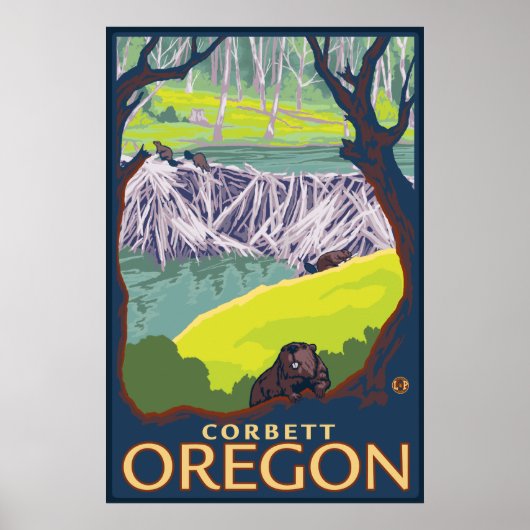 Beaver Family - Corbett, Oregon Poster (Voorkant)