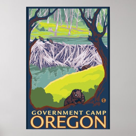 Beaver Family - Government Camp, Oregon Poster (Voorkant)
