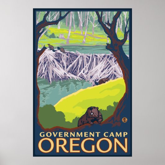 Beaver Family - Government Camp, Oregon Poster (Voorkant)