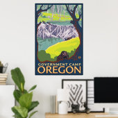 Beaver Family - Government Camp, Oregon Poster (Thuiskantoor)