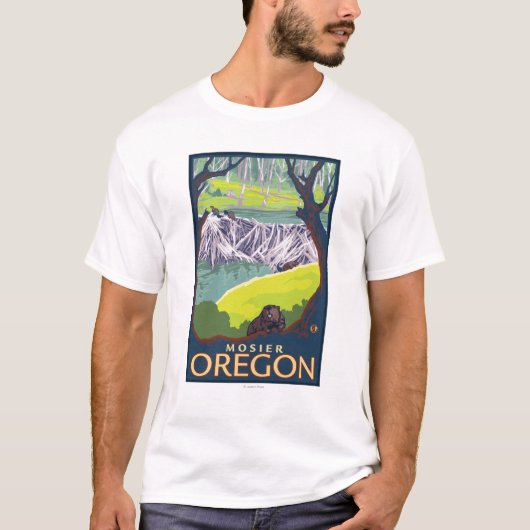 Beaver Family - Mosier, Oregon T-shirt (Voorkant)