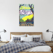 Beaver Family - Mount Hood, Oregon Canvas Afdruk (Insitu (Slaapkamer))