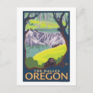 Beaver Family - The Dalles, Oregon Briefkaart