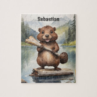 Beaver gepersonaliseerde Kinderen Legpuzzel