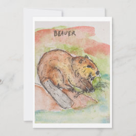 Beaver Greeting Card Feestdagenkaart