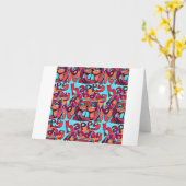 Beaver Happy Birthday cartoon Style Illustratie Kaart (Gele Bloem)