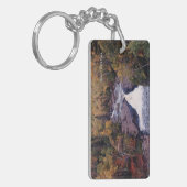 Beaver Herfsten rechthoek acrylsleutelketen Sleutelhanger (Voorkant Links)