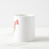 Beaver Holding Canada Flag Beer Raglan Baseball  Koffiemok (Center)