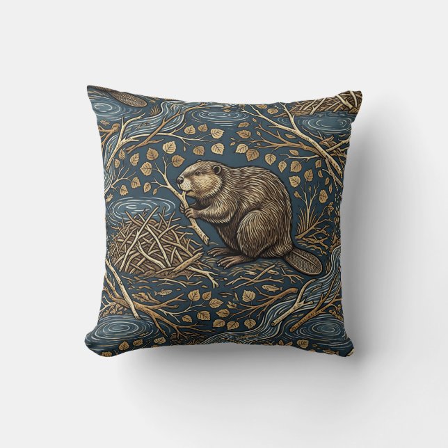 Beaver Huis Decoratie Kussen (Voorkant)