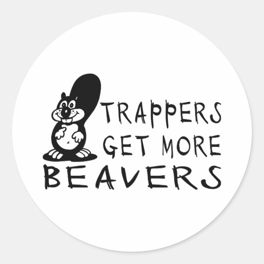 BEAVER HUNDING RONDE STICKER (Voorkant)