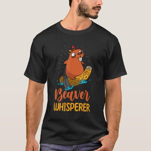 Beaver Hunter Forest Animal Beaver Whispe T-shirt (Voorkant)