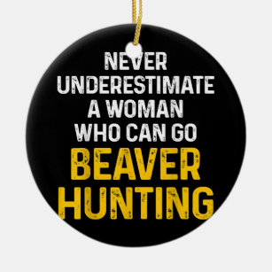 Beaver Hunting Season Hunter Keramisch Ornament