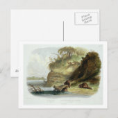 Beaver Hut op de Missouri, bord 17 van deel 1 Briefkaart (Voorkant / Achterkant)