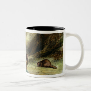 Beaver Hut op de Missouri, bord 17 van deel 1 Tweekleurige Koffiemok