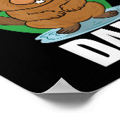 Beaver I Dont Give A Dam - Schattige Beaver Quote Poster (Hoek)