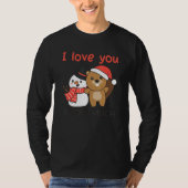 Beaver I Love You Snow Much Snowman Pun T-shirt (Voorkant)
