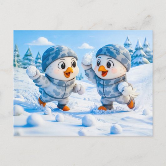 Beaver Ice Bathing in a Striped Swimsuit Briefkaart (Voorkant)