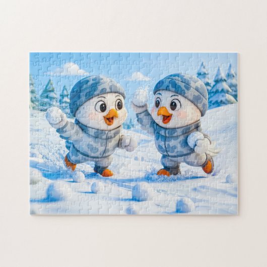 Beaver Ice Bathing in a Striped Swimsuit Legpuzzel (Horizontaal)