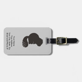 Beaver Icon, Nocturnal Rodent Bagagelabel