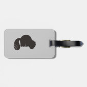 Beaver Icon, Nocturnal Rodent Bagagelabel (Achterkant horizontaal)