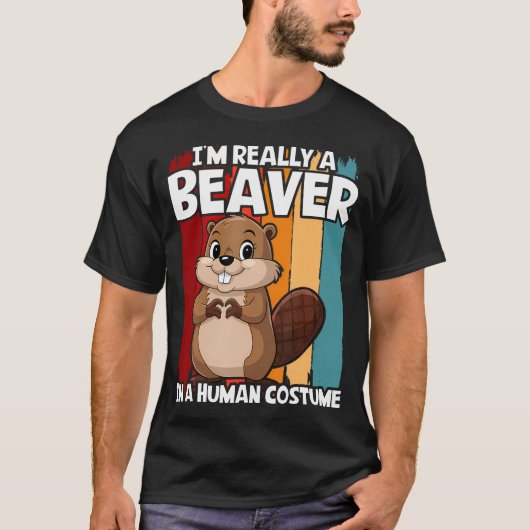 Beaver IK Ben Echt Een Beverse Meid T-shirt (Voorkant)