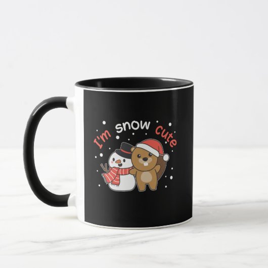 Beaver Ik ben Sneeuwsnuitje Sneeuwpop Mok (Links)