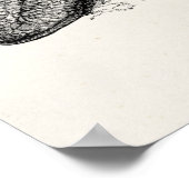 Beaver Illustration Retro Beavers and Dam Poster (Hoek)