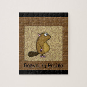 Beaver in profiel legpuzzel
