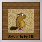 Beaver in profiel poster (Voorkant)