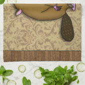 Beaver in profiel theedoek (Gevouwen)