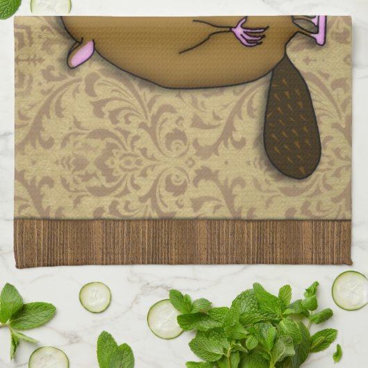 Beaver in profiel theedoek (Gevouwen)