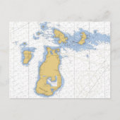 Beaver Island, MI Nautical Chart Briefkaart (Voorkant)